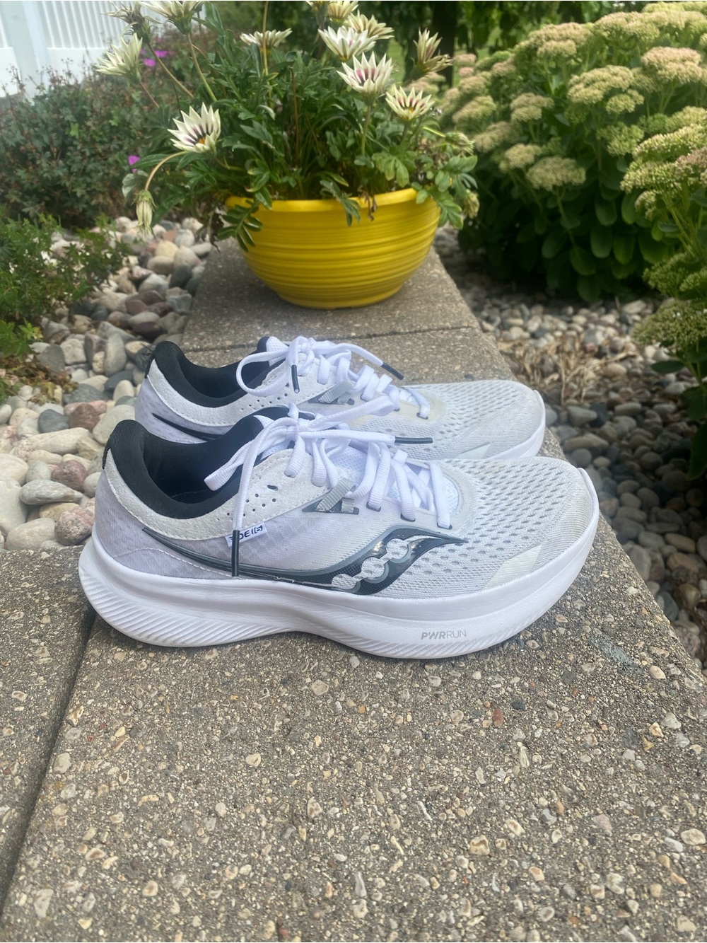 Saucony White and Black Running Sneakers